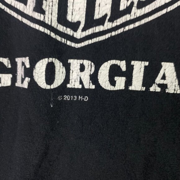 Harley Davidson Motorcycles T Shirt Skull Savannah Georgia Men's XL Fits Large - Picture 7 of 12